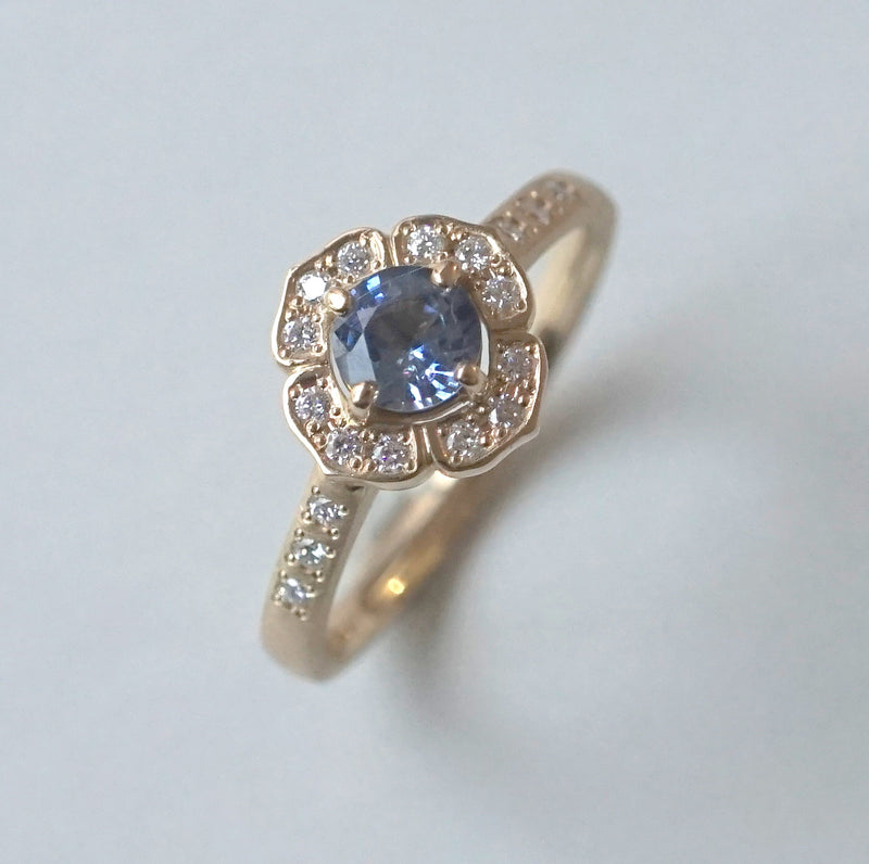 Kagann jewelry / Moroccan Flora ring Sapphire K18YG