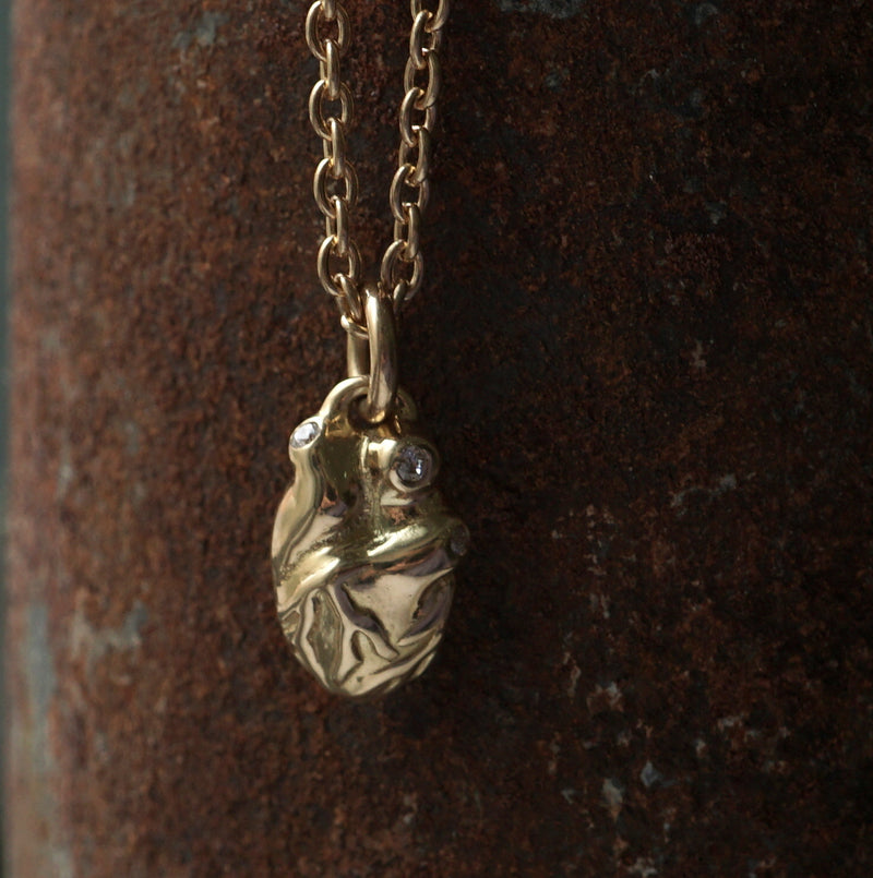IN OUT DESIGN / K18YG Heart Pendant 3Dia