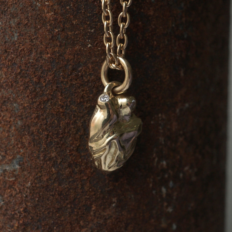 IN OUT DESIGN / K18YG Heart Pendant 3Dia
