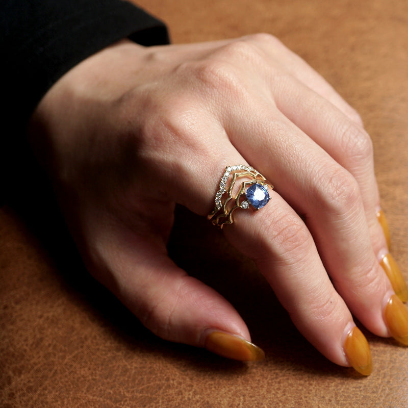 Kagann jewelry / Moroccan Taj ring サファイア