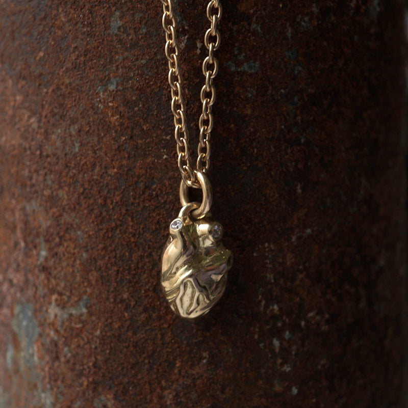 IN OUT DESIGN / K18YG Heart Pendant 3Dia