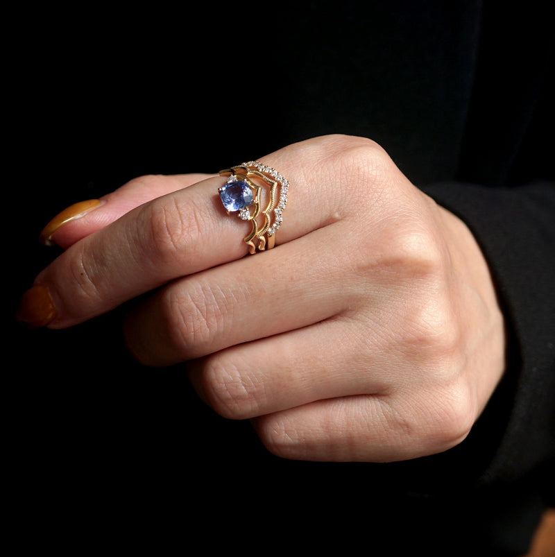 Kagann jewelry / Moroccan Taj ring サファイア