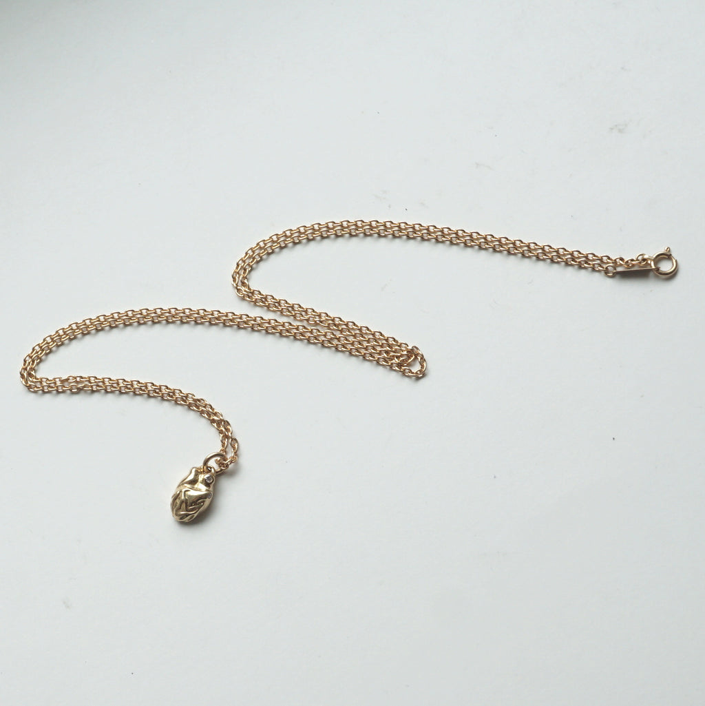 IN OUT DESIGN / K18YG Heart Pendant 3Dia