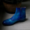 【-10/1正午限定】yojiomi / button boots calf blue＜leather sole＞