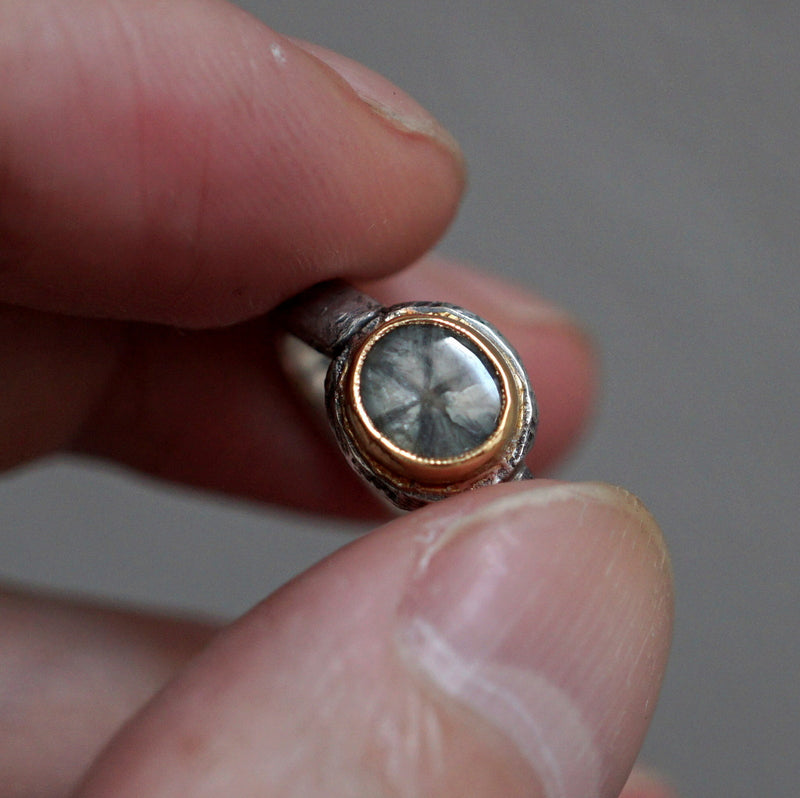 [Only available until 11/4 noon] J&O SINRA / Trapiche sapphire ring (TS-36)