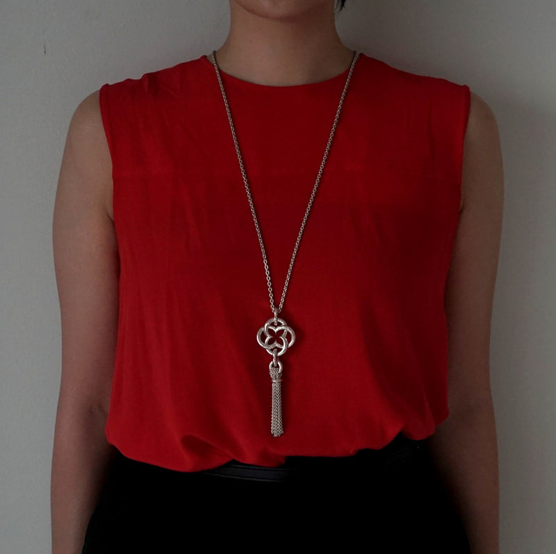 GIFTED / IMPLOSION CROSS NECKLACE TASSEL S (OVFC_80cm)