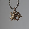 IN OUT DESIGN / K18YG Cherub Pendant Dia × K18YG Penis T-Bar Twist Chain Necklace
