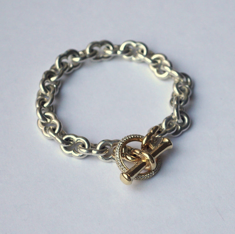 GIFTED / IMPLOSION CHAIN ​​BRACELET ROΦ2.5T SV_T&LPV/2P-YG
