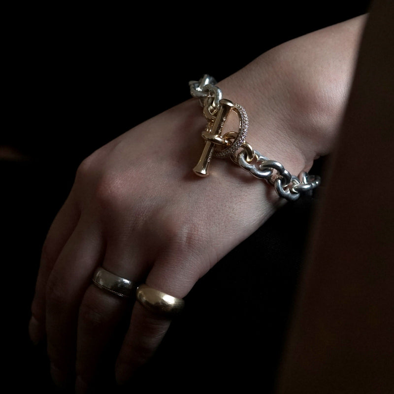 GIFTED / IMPLOSION CHAIN ​​BRACELET ROΦ3T SV_T&LPV/2P-YG