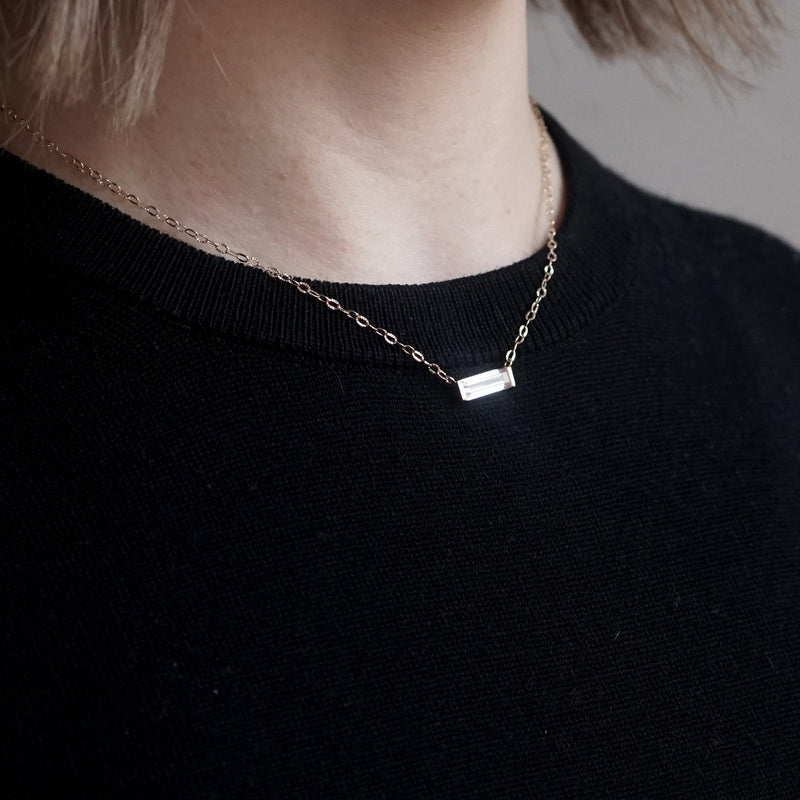hatsuyume / necklace B K10YG crystal (n-0y-bs-qu)