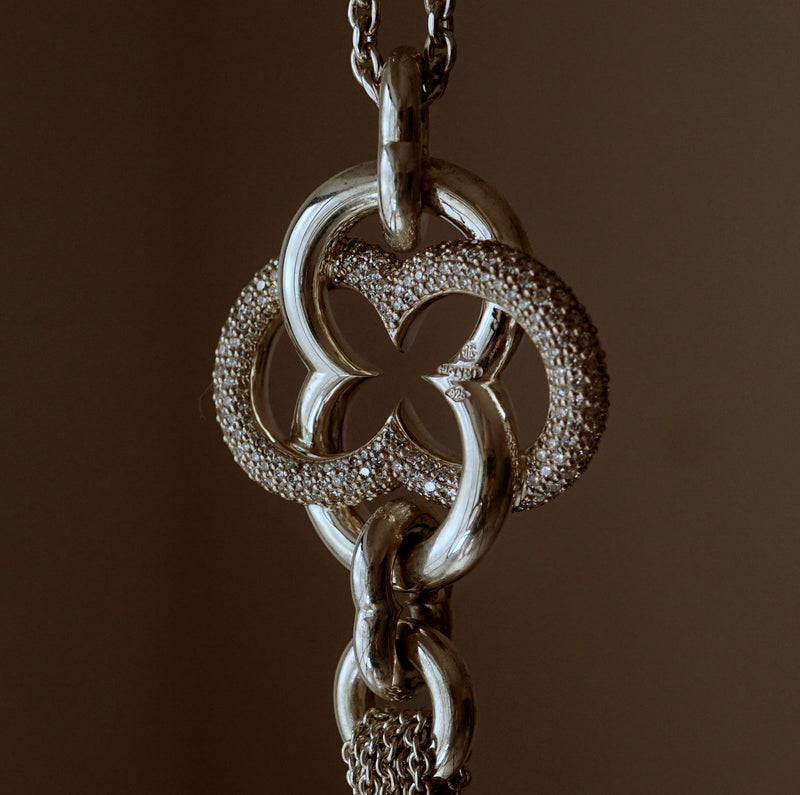 GIFTED / IMPLOSION CROSS NECKLACE TASSEL M PV（OVFC_80cm）
