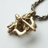 IN OUT DESIGN / K18YG Cherub Pendant Dia × K18YG Penis T-Bar Twist Chain Necklace