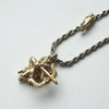 IN OUT DESIGN / K18YG Cherub Pendant Dia × K18YG Penis T-Bar Twist Chain Necklace