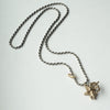 IN OUT DESIGN / K18YG Cherub Pendant Dia × K18YG Penis T-Bar Twist Chain Necklace
