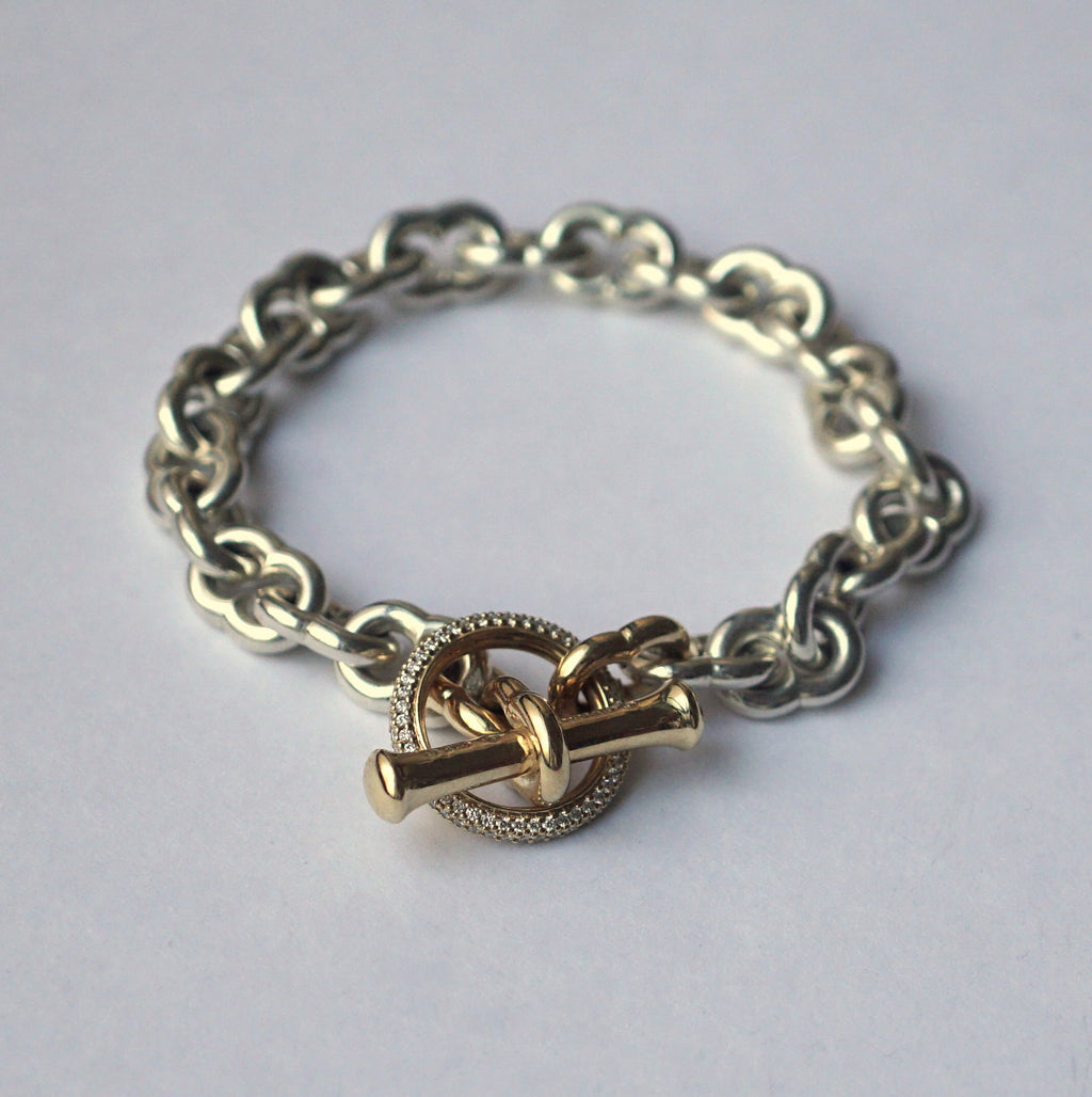 GIFTED / IMPLOSION CHAIN BRACELET ROΦ2.5T SV_T&LPV/2P-YG