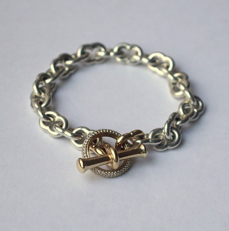 GIFTED / IMPLOSION CHAIN ​​BRACELET ROΦ2.5T SV_T&LPV/2P-YG