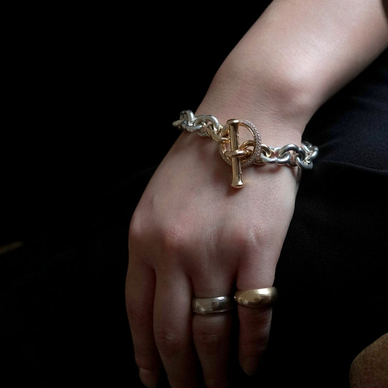 GIFTED / IMPLOSION CHAIN ​​BRACELET ROΦ3T SV_T&LPV/2P-YG