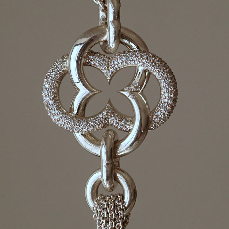 GIFTED / IMPLOSION CROSS NECKLACE TASSEL M PV（OVFC_80cm）
