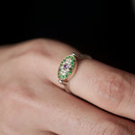 HAVITAS / Swivel ring K10YG×SV925(diamond×sapphire)(amethyst×diamond×greengarnet)