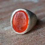 Maison de l'abeille / Intaglio Ring Carnelian "Athena" SV x K9YG