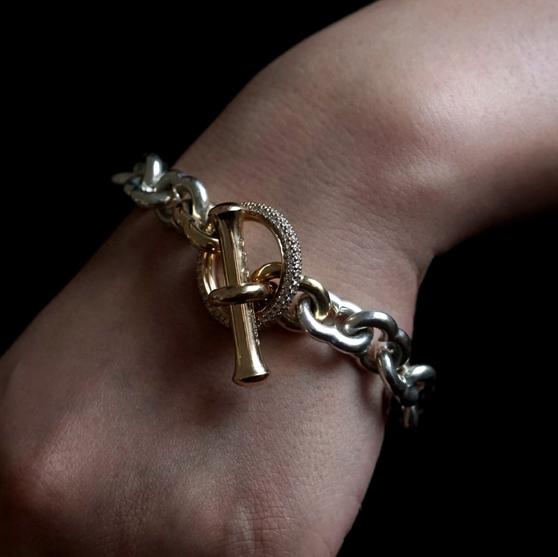 GIFTED / IMPLOSION CHAIN ​​BRACELET ROΦ3T SV_T&LPV/2P-YG