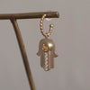 Kagann / K10 Khamsa charm イエローサファイア＆K18 Hoop Pierce