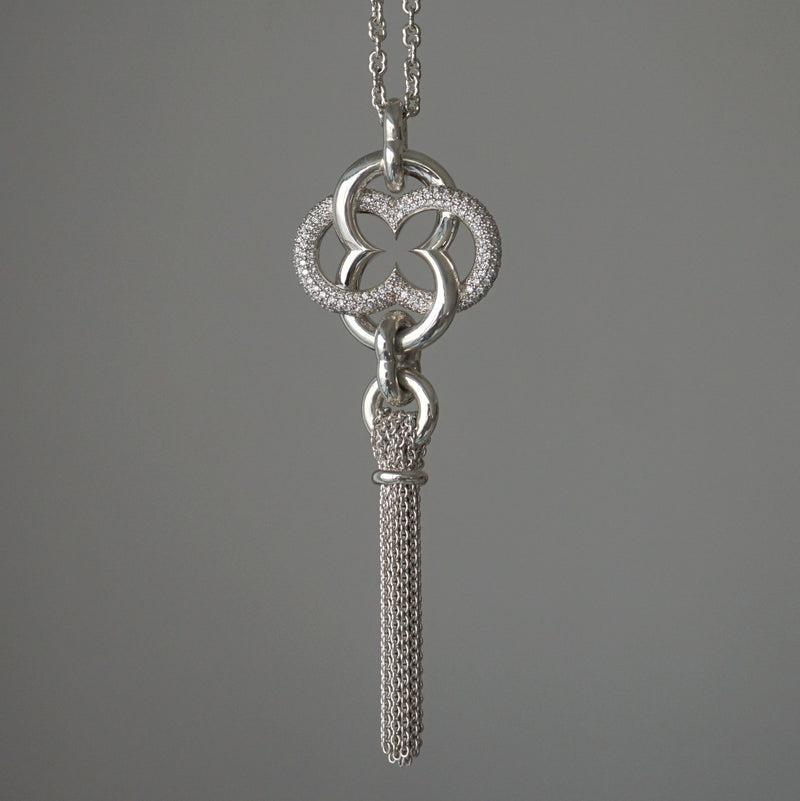 GIFTED / IMPLOSION CROSS NECKLACE TASSEL M PV（IMPLOSION NECK CHAIN ROΦ1H 80cm）