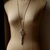 GIFTED / IMPLOSION CROSS NECKLACE TASSEL M PV（OVFC_80cm）