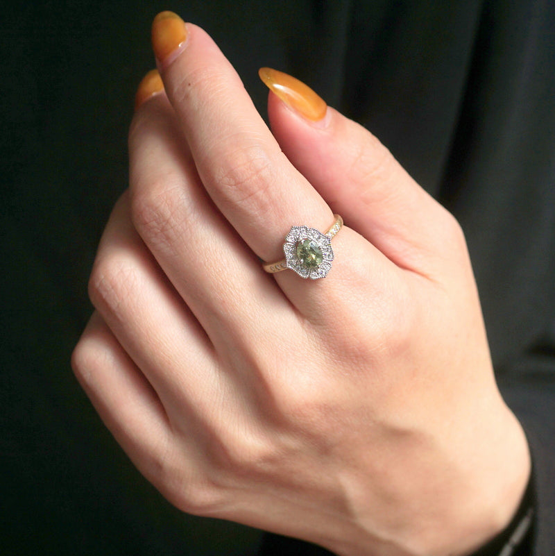 Kagann jewelry / Moroccan Flora ring デマントイドガーネット K18YG×Pt950