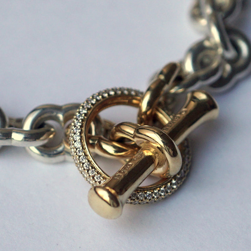 GIFTED / IMPLOSION CHAIN ​​BRACELET ROΦ2.5T SV_T&LPV/2P-YG