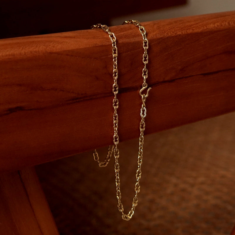 GIFTED / K18YG IMPLOSION NECK CHAIN OVΦ1H YG-2PD