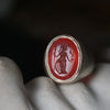 Maison de l'abeille / Intaglio Ring Carnelian "Athena" SV x K9YG