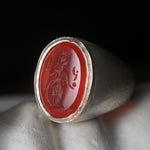 Maison de l'abeille / Intaglio Ring Carnelian "Athena" SV x K9YG