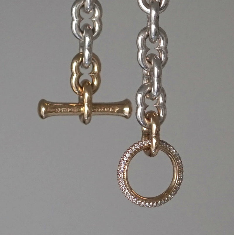 GIFTED / IMPLOSION CHAIN ​​BRACELET ROΦ2.5T SV_T&LPV/2P-YG