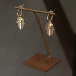 Kagann / K10 Khamsa charm イエローサファイア＆K18 Hoop Pierce