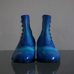 【-10/1正午限定】yojiomi / button boots calf blue＜leather sole＞