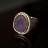 Maison de l'abeille / Intaglio Ring Chalcedony "Beetle" SV x K18YG