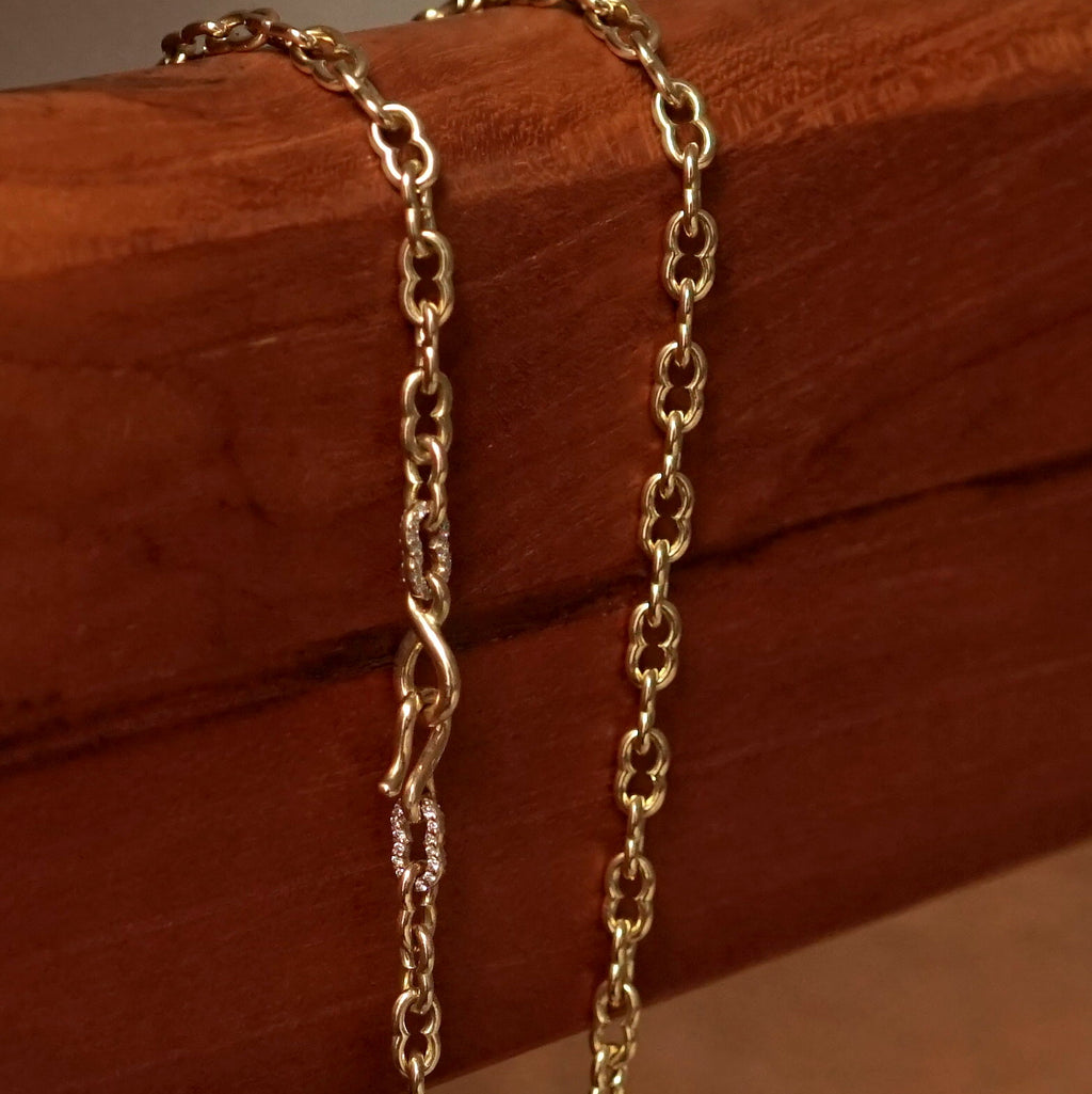 GIFTED / K18YG IMPLOSION NECK CHAIN OVΦ1H YG-2PD