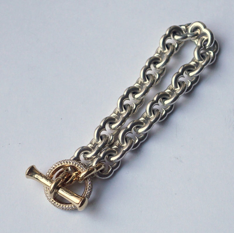 GIFTED / IMPLOSION CHAIN BRACELET ROΦ3T SV_T&LPV/2P-YG