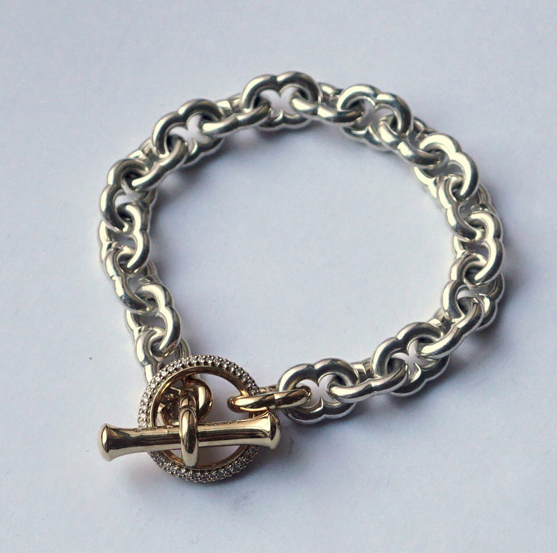 GIFTED / IMPLOSION CHAIN BRACELET ROΦ3T SV_T&LPV/2P-YG