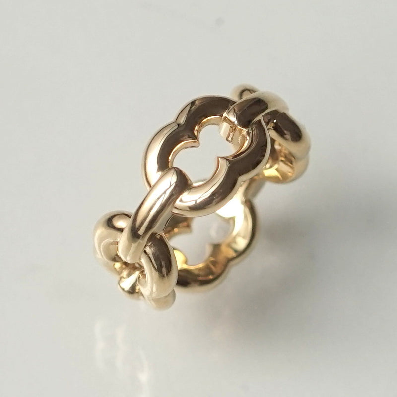 GIFTED / 4LINKED IMPLOSION CHAIN RING YG
