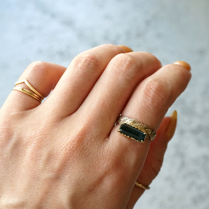 【-10/19限定】Curva ｙ Ruri JEWELRY/インディゴライトトルマリンリング