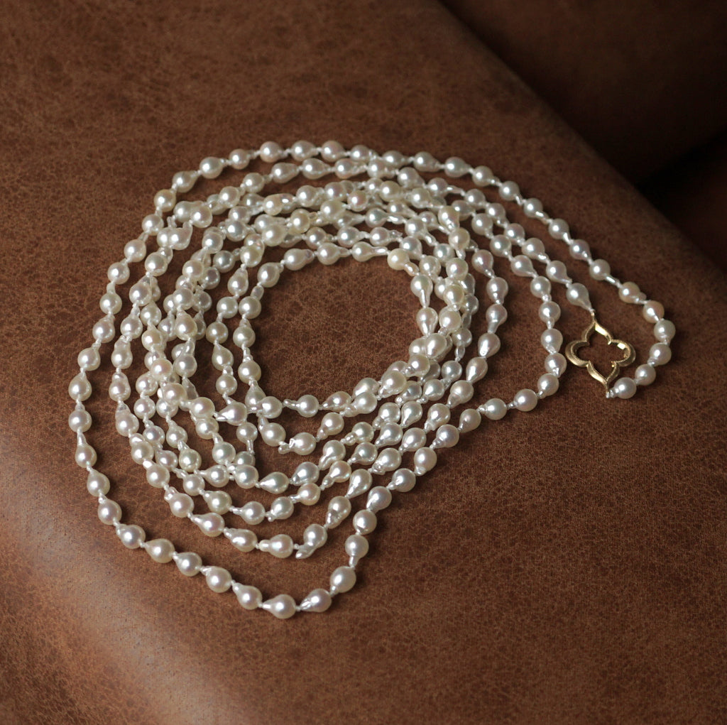 Kagann jewelry (カガンジュエリー) / Moroccan×pearl super long necklace K18