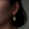 Kagann / K10 Khamsa charm イエローサファイア＆K18 Hoop Pierce