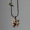 IN OUT DESIGN / K18YG Cherub Pendant Dia × K18YG Penis T-Bar Twist Chain Necklace