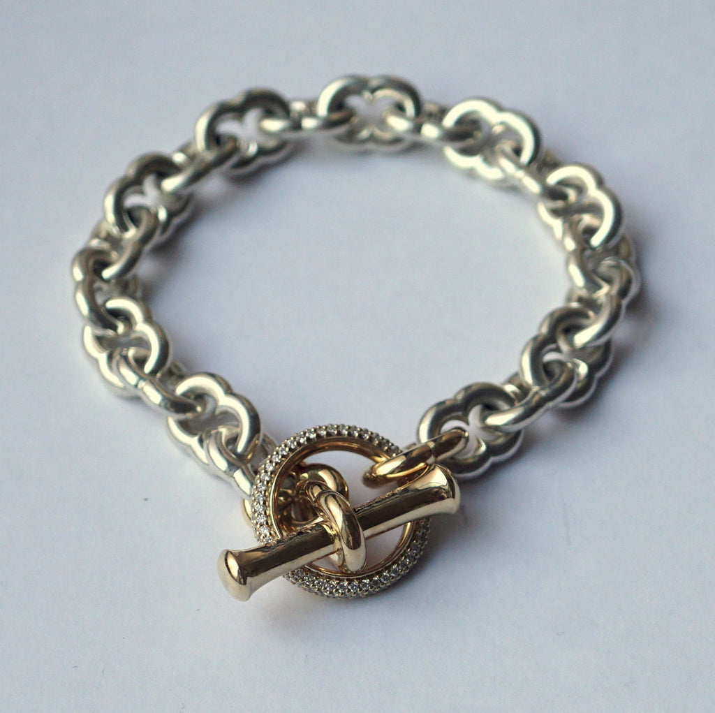 GIFTED / IMPLOSION CHAIN BRACELET ROΦ3T SV_T&LPV/2P-YG