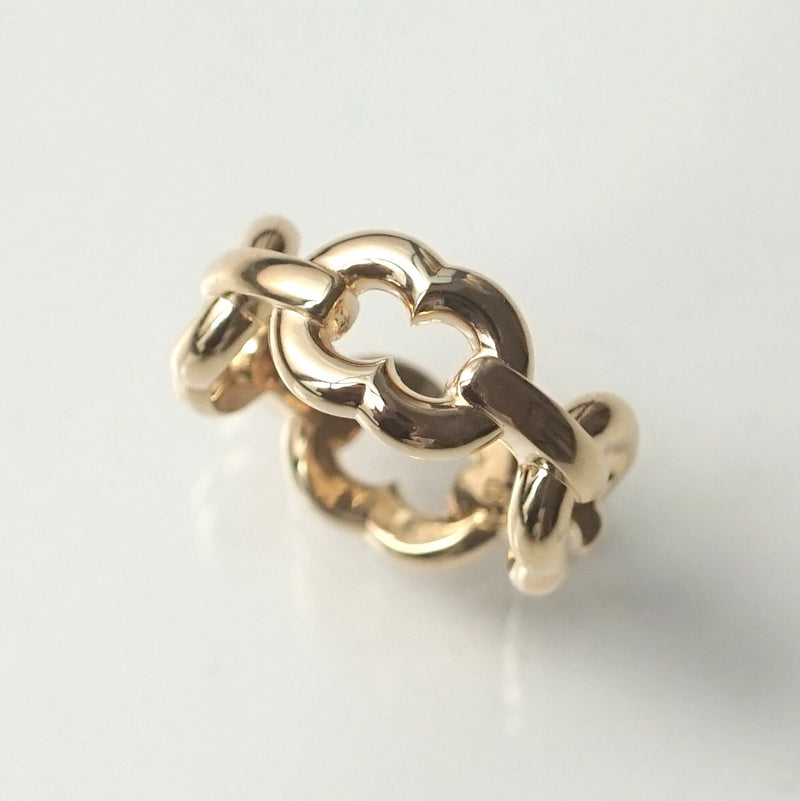 GIFTED / 4LINKED IMPLOSION CHAIN RING YG