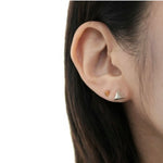 uM / SOLID CUT PIERCED EARRINGS triangle (um-scP02_CM)