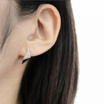 uM / FOLDING METAL PIERCED EARRINGS L（um-fmP02_10YG/WG）