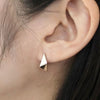 uM / FOLDING METAL PIERCED EARRINGS L（um-fmP02_10YG/WG）